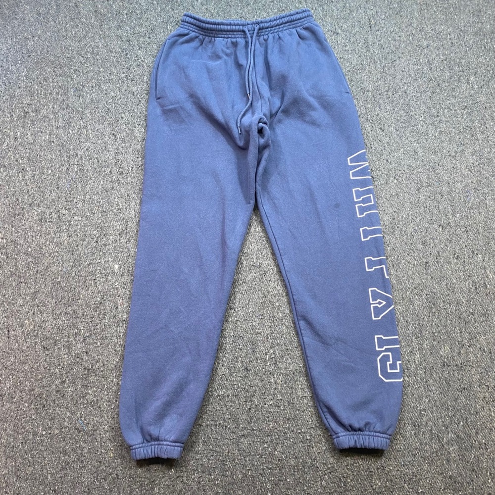 White Fox Sweatpants Sz XS Womens Blue Skater Streetwear Logo Graphic Joggers